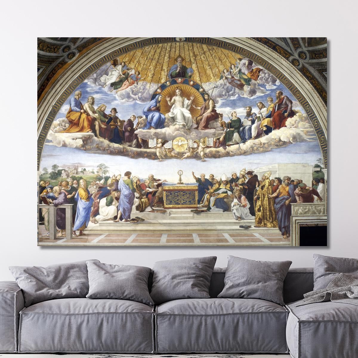 Disputa Del Santissimo Sacramento Raffaello Sanzio rph9 quadro stampa su tela