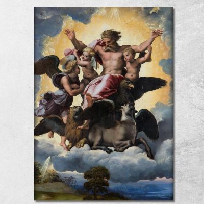 La Visione Di Ezechiele Raffaello Sanzio rph10 quadro stampa su tela