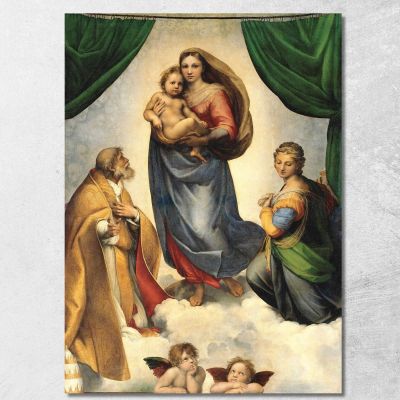 Madonna Sistina Raffaello Sanzio rph29 quadro stampa su tela