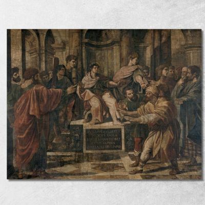 L'Accecamento Di Elimi Raffaello Sanzio rph38 quadro stampa su tela