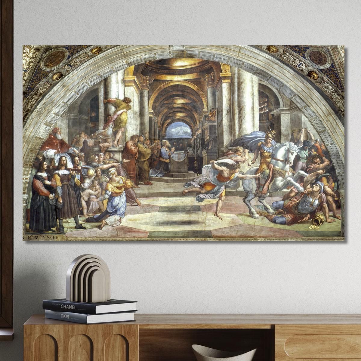 La Cacciata Di Eliodoro Dal Tempio Raffaello Sanzio rph40 quadro stampa su tela