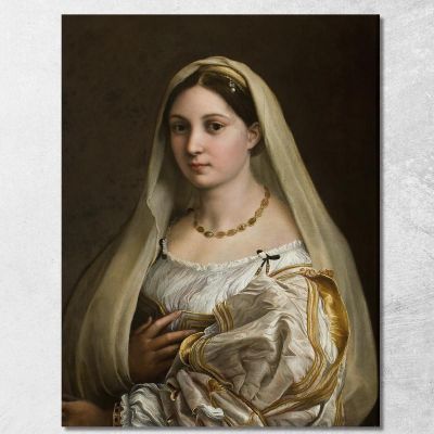 Donna Con Il Velo Raffaello Sanzio rph49 quadro stampa su tela