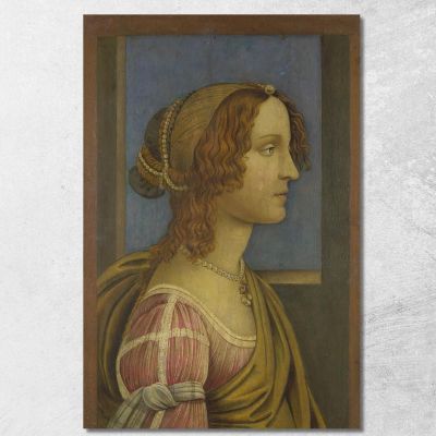 Una Signora Di Profilo Sandro Botticelli sbt1 quadro stampa su tela