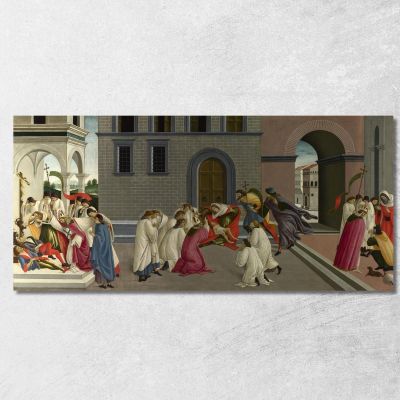 Tre Miracoli Di San Zanobi Sandro Botticelli sbt5 quadro stampa su tela