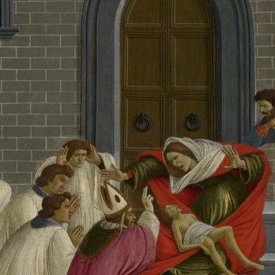 Tre Miracoli Di San Zanobi Sandro Botticelli sbt5 quadro stampa su tela