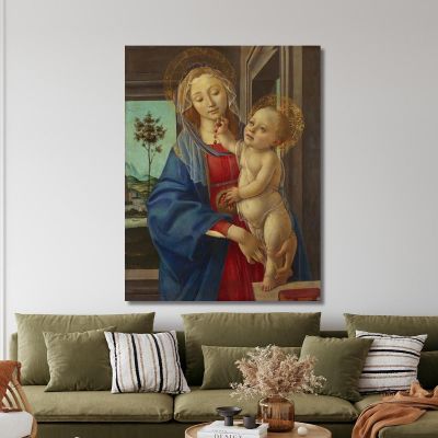 La Vergine Col Bambino E La Melagrana Sandro Botticelli sbt7 quadro stampa su tela