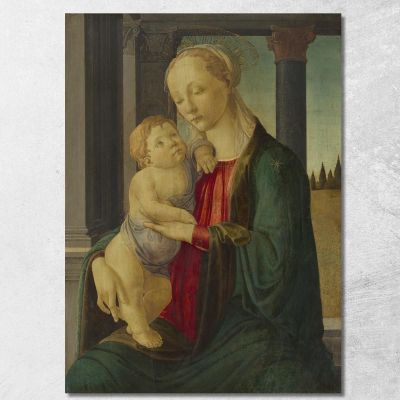 Madonna Col Bambino Sandro Botticelli sbt21 quadro stampa su tela