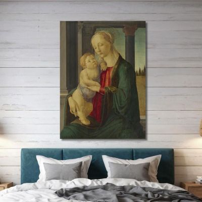 Madonna Col Bambino Sandro Botticelli sbt21 quadro stampa su tela