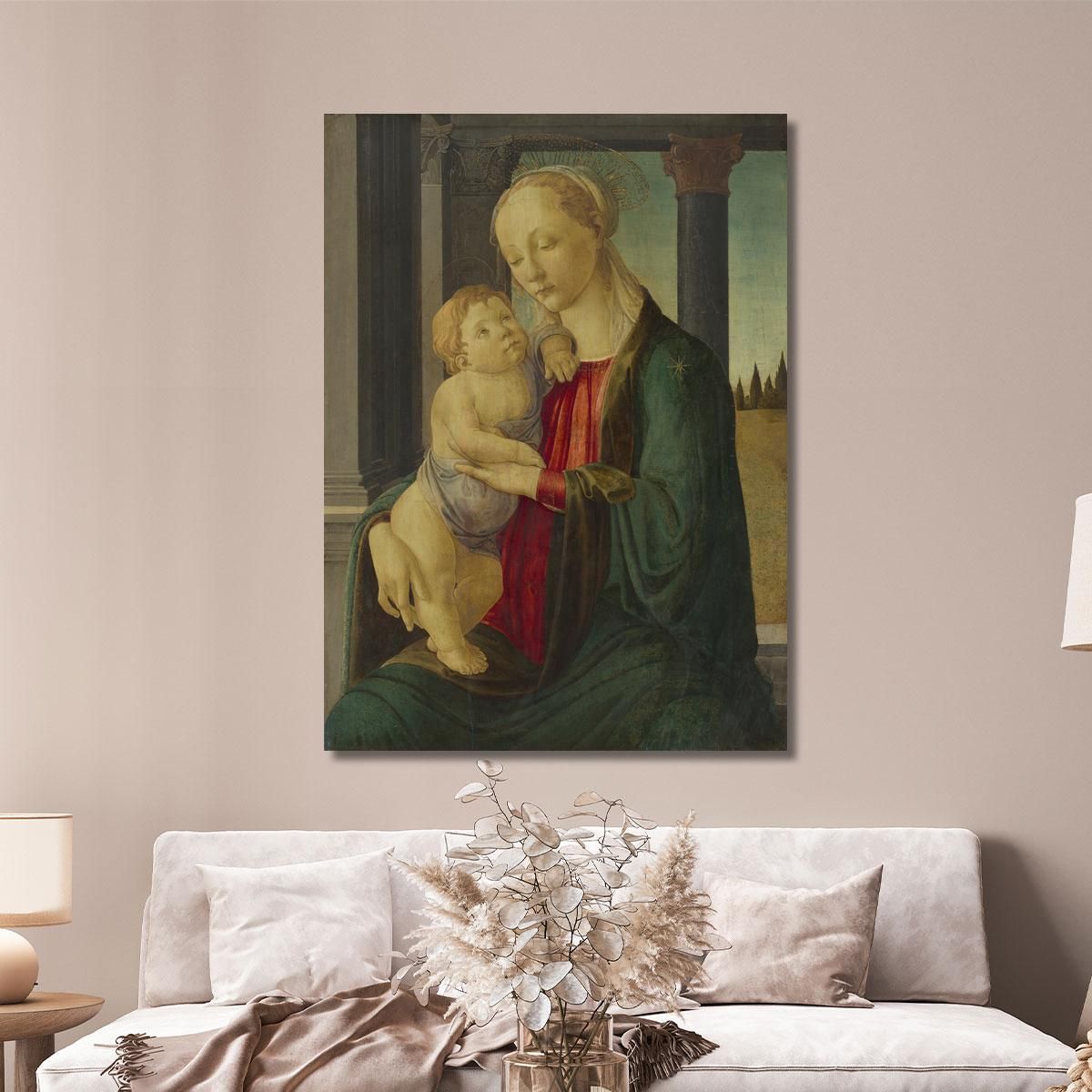 Madonna Col Bambino Sandro Botticelli sbt21 quadro stampa su tela