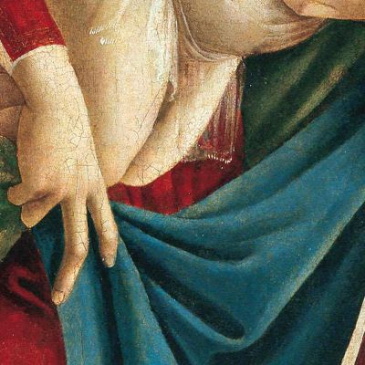 Madonna Col Bambino E San Giovannino Sandro Botticelli sbt22 quadro stampa su tela