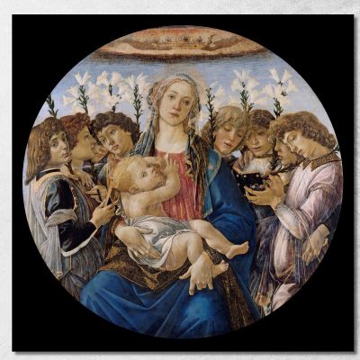 Maria Con Il Bambino E Angeli Cantanti Sandro Botticelli sbt24 quadro stampa su tela