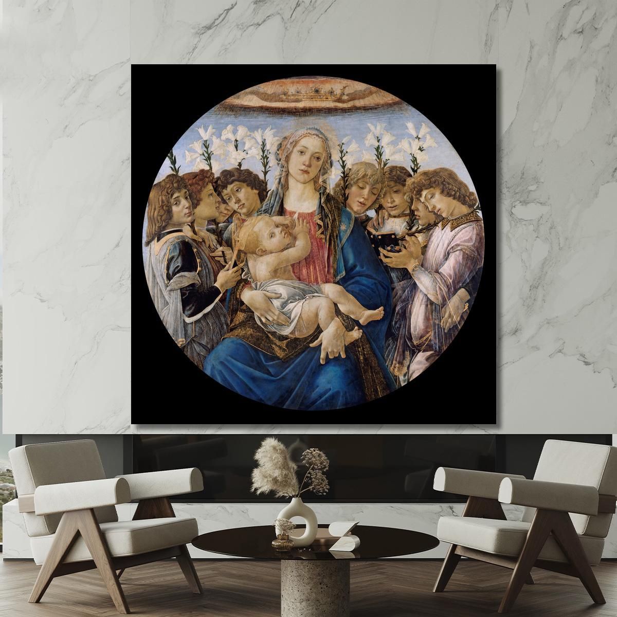 Maria Con Il Bambino E Angeli Cantanti Sandro Botticelli sbt24 quadro stampa su tela