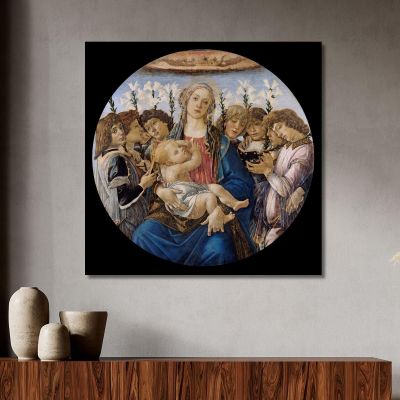 Maria Con Il Bambino E Angeli Cantanti Sandro Botticelli sbt24 quadro stampa su tela