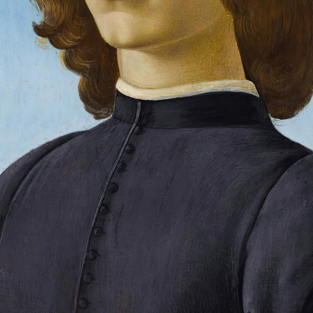 Ritratto Di Giovane Uomo Con In Mano Un Tondo Sandro Botticelli sbt26 quadro stampa su tela