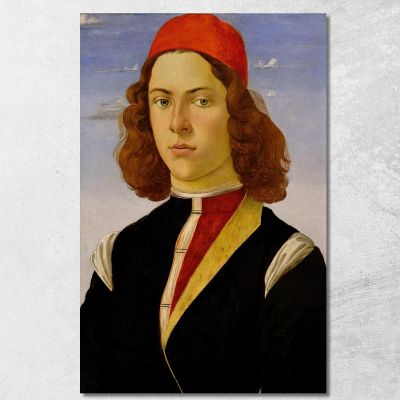 Ritratto Di Un Giovane Uomo Sandro Botticelli sbt27 quadro stampa su tela