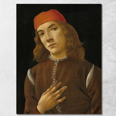 Ritratto Di Un Giovane Sandro Botticelli sbt28 quadro stampa su tela