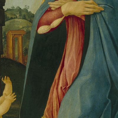 La Vergine Che Adora Il Bambino Sandro Botticelli sbt41 quadro stampa su tela