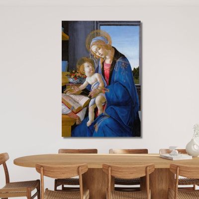 La Vergine Col Bambino La Madonna Del Libro Sandro Botticelli sbt42 quadro stampa su tela