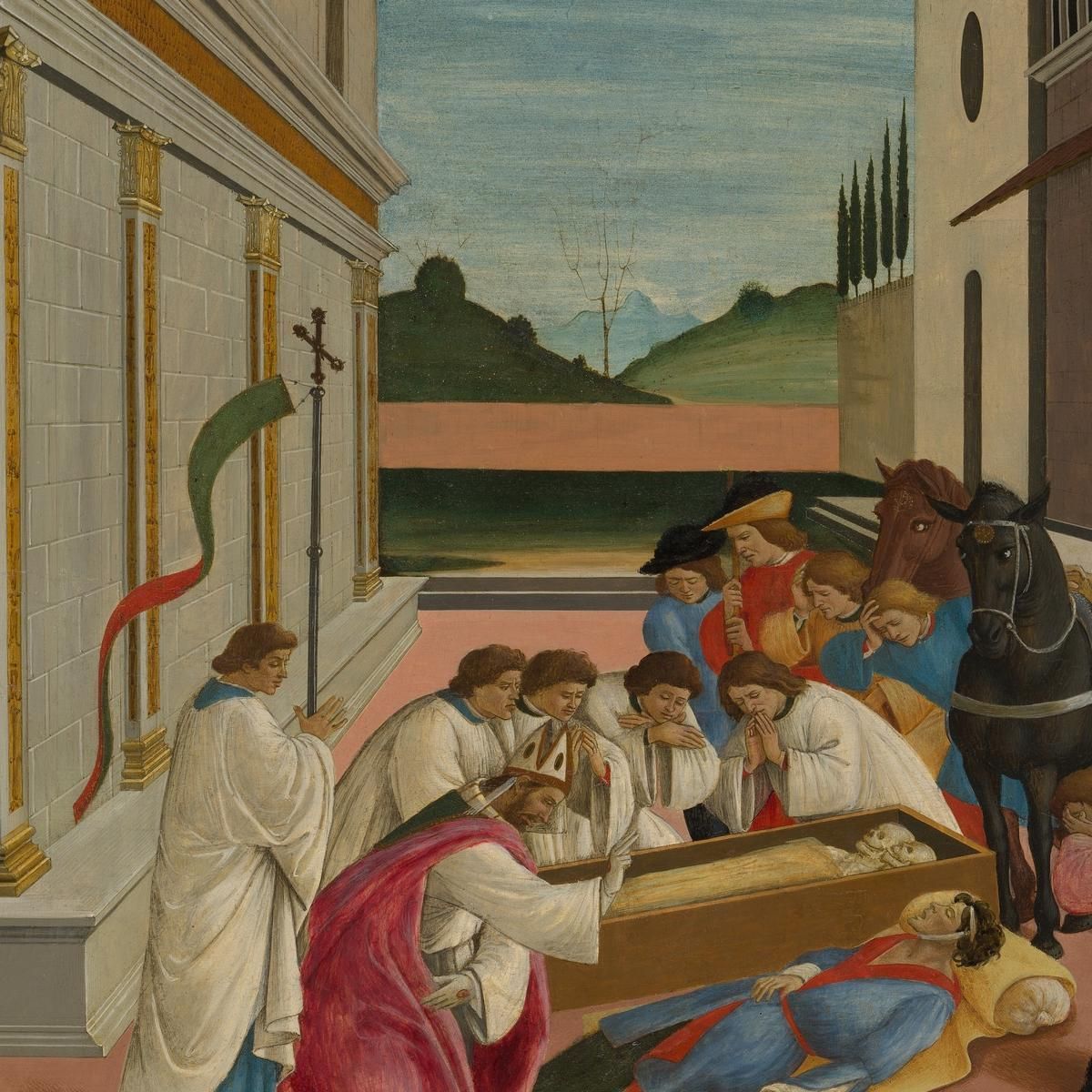 Tre Miracoli Di San Zanobi Sandro Botticelli sbt43 quadro stampa su tela