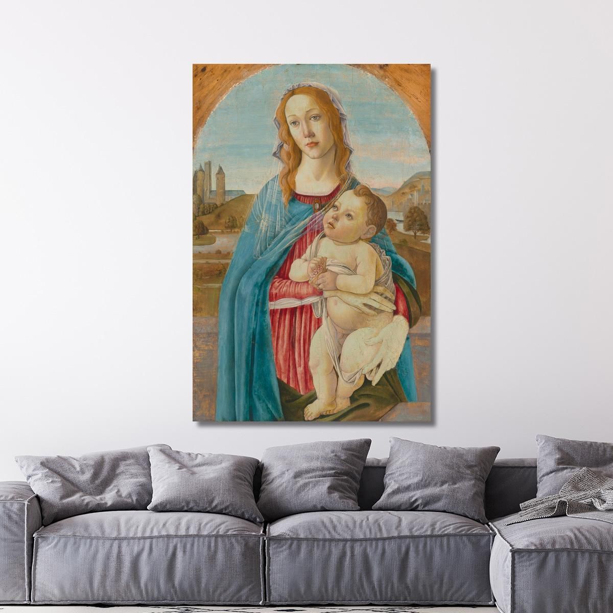 Vergine Col Bambino Sandro Botticelli sbt48 quadro stampa su tela