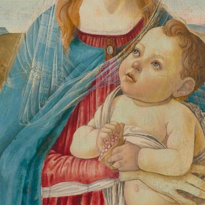 Vergine Col Bambino Sandro Botticelli sbt48 quadro stampa su tela