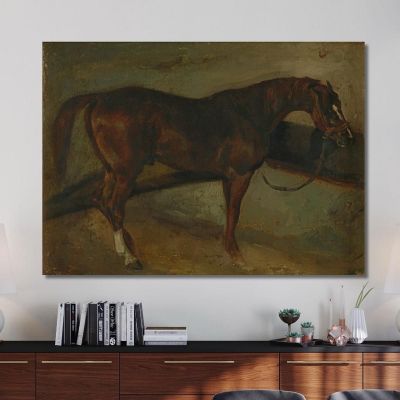 Cavallo Marrone Théodore Géricault tgr5 quadro stampa su tela