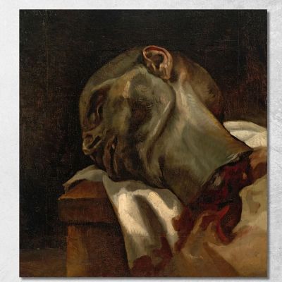 Testa Di Uomo Ghigliottinato Théodore Géricault tgr15 quadro stampa su tela