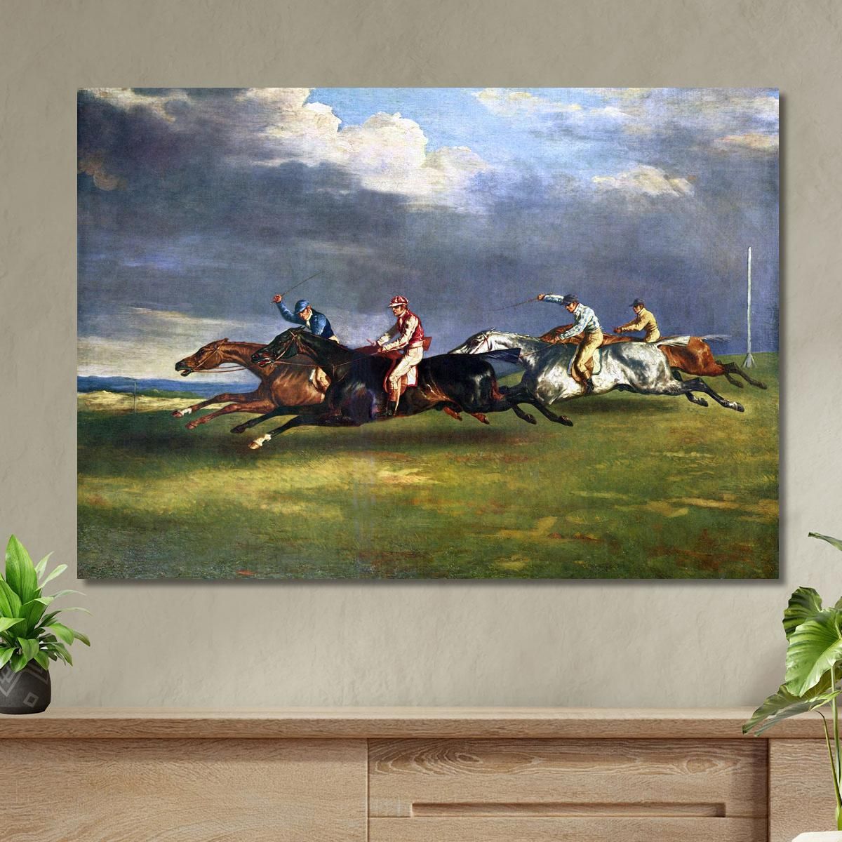 Il Derby Del 1821 A Epsom Théodore Géricault tgr46 quadro stampa su tela