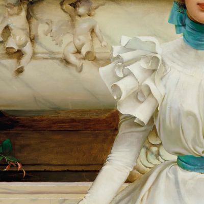 Alla Fontana Le Due Colombe Vittorio Matteo Corcos vmc3 quadro stampa su tela