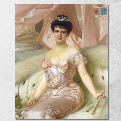 Ritratto Della Regina Amelia Vittorio Matteo Corcos vmc27 quadro stampa su tela