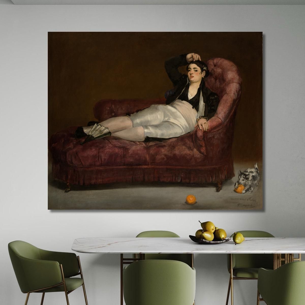 Manet、FEMME A L'EPINGLE D'OR、海外版超希少レゾネ File:The Amazon, Portrait of Marie Lefebure, by Edouard Manet