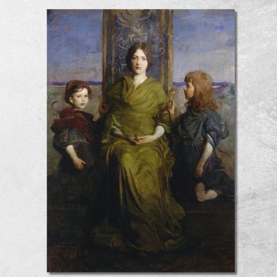 Vergine In Trono Abbott Handerson Thayer aht26 quadro stampa su tela