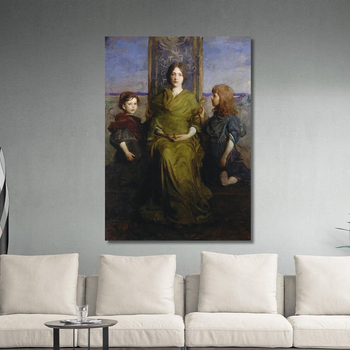 Vergine In Trono Abbott Handerson Thayer aht26 quadro stampa su tela