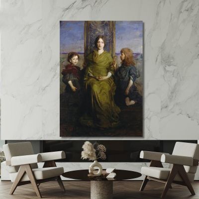 Vergine In Trono Abbott Handerson Thayer aht26 quadro stampa su tela