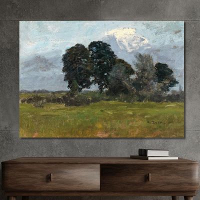 Alberi In Un Paesaggio Alfred Zoff azf68 quadro stampa su tela