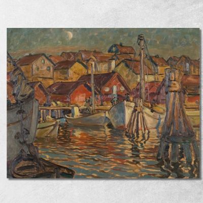 Un Porto Di Pescatori. Studio Dalla Norvegia Settentrionale Anna Boberg abb1 quadro stampa su tela