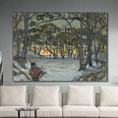 Studio Invernale Da Djurgarden Stoccolma Anna Boberg abb53 quadro stampa su tela