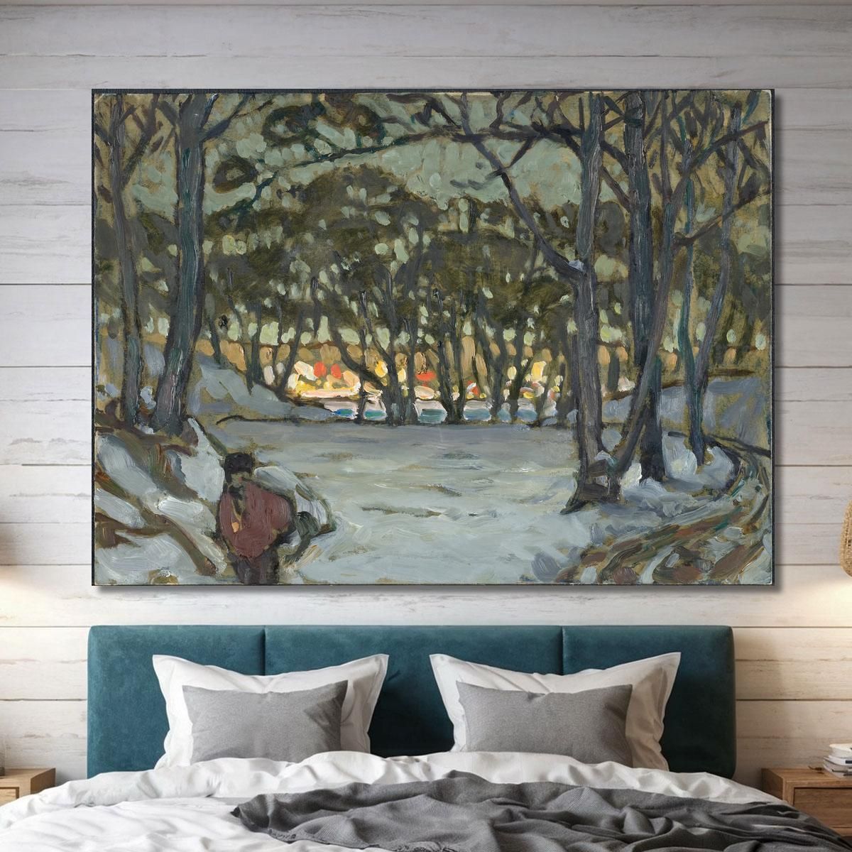 Studio Invernale Da Djurgarden Stoccolma Anna Boberg abb53 quadro stampa su tela