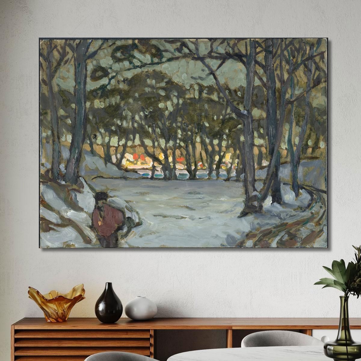 Studio Invernale Da Djurgarden Stoccolma Anna Boberg abb53 quadro stampa su tela