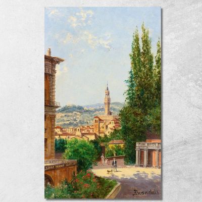 Vista Di Palazzo Vecchio Dal Giardino Di Boboli Firenze Antonietta Brandeis abn61 quadro stampa su tela