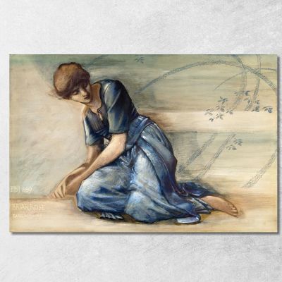 La Serie Briar Rose - Studio Per 'The Garden Court' 1892 Edward Burne Jones ebj23 quadro stampa su tela