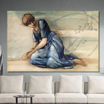 La Serie Briar Rose - Studio Per 'The Garden Court' 1892 Edward Burne Jones ebj23 quadro stampa su tela
