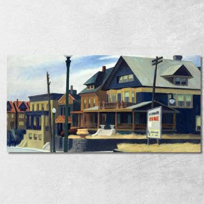 Vento Da Est Su Weehawken Edward Hopper eho14 quadro stampa su tela