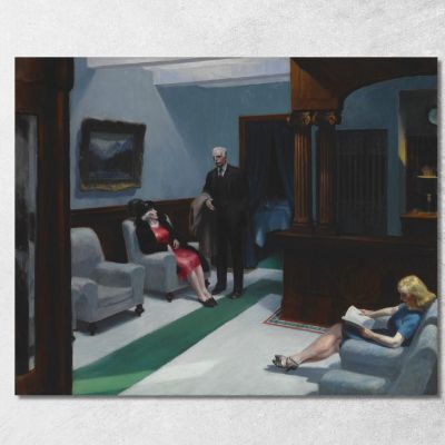 Hall Dell'Hotel Edward Hopper eho22 quadro stampa su tela