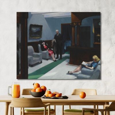 Hall Dell'Hotel Edward Hopper eho22 quadro stampa su tela