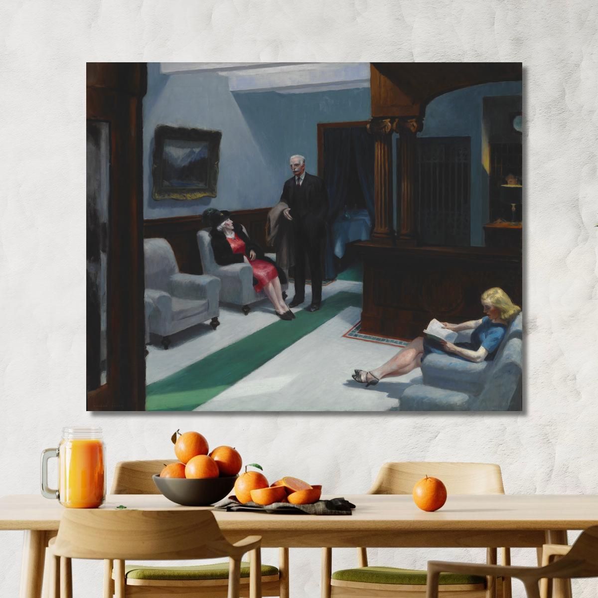 Hall Dell'Hotel Edward Hopper eho22 quadro stampa su tela