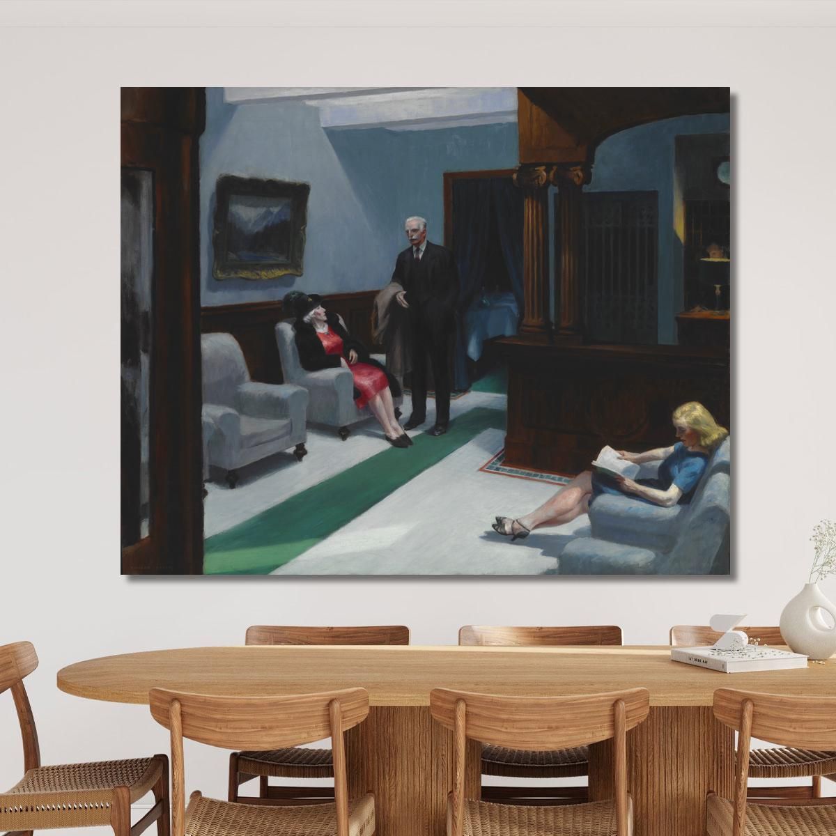 Hall Dell'Hotel Edward Hopper eho22 quadro stampa su tela