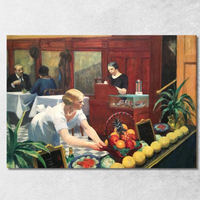 Tavoli Per Signore Edward Hopper eho43 quadro stampa su tela