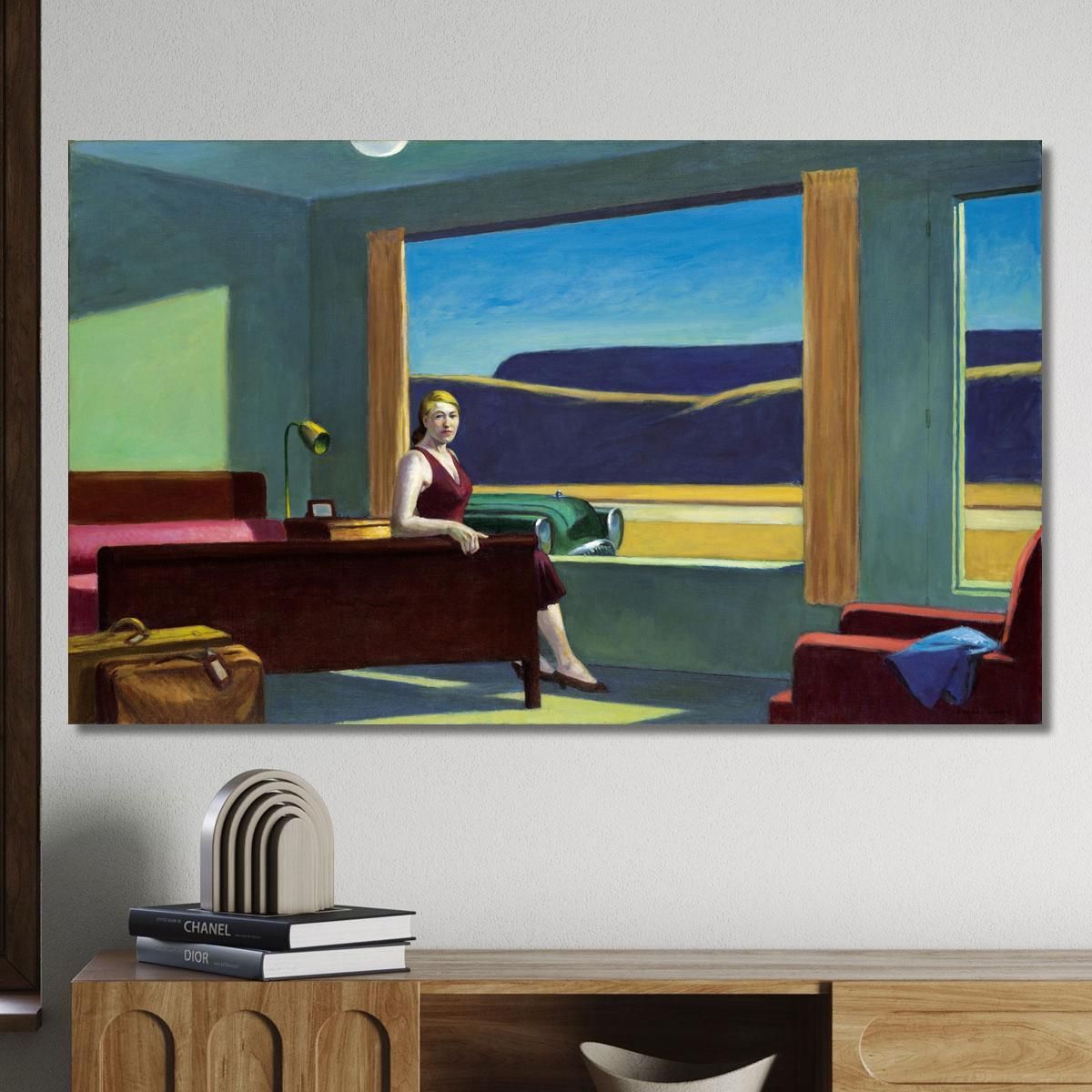 Motel Occidentale Walter Wells Edward Hopper eho48 quadro stampa su tela