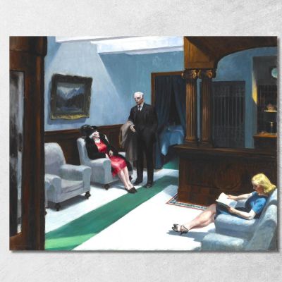 Hall Dell'Hotel Edward Hopper eho55 quadro stampa su tela